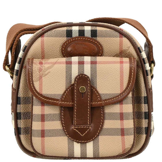 Burberrys Beige House Check Shoulder Bag