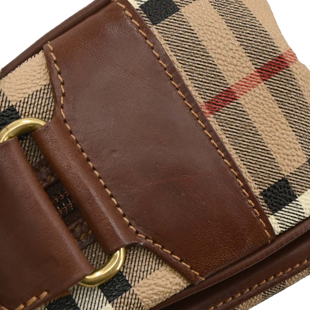 Burberrys Beige House Check Shoulder Bag