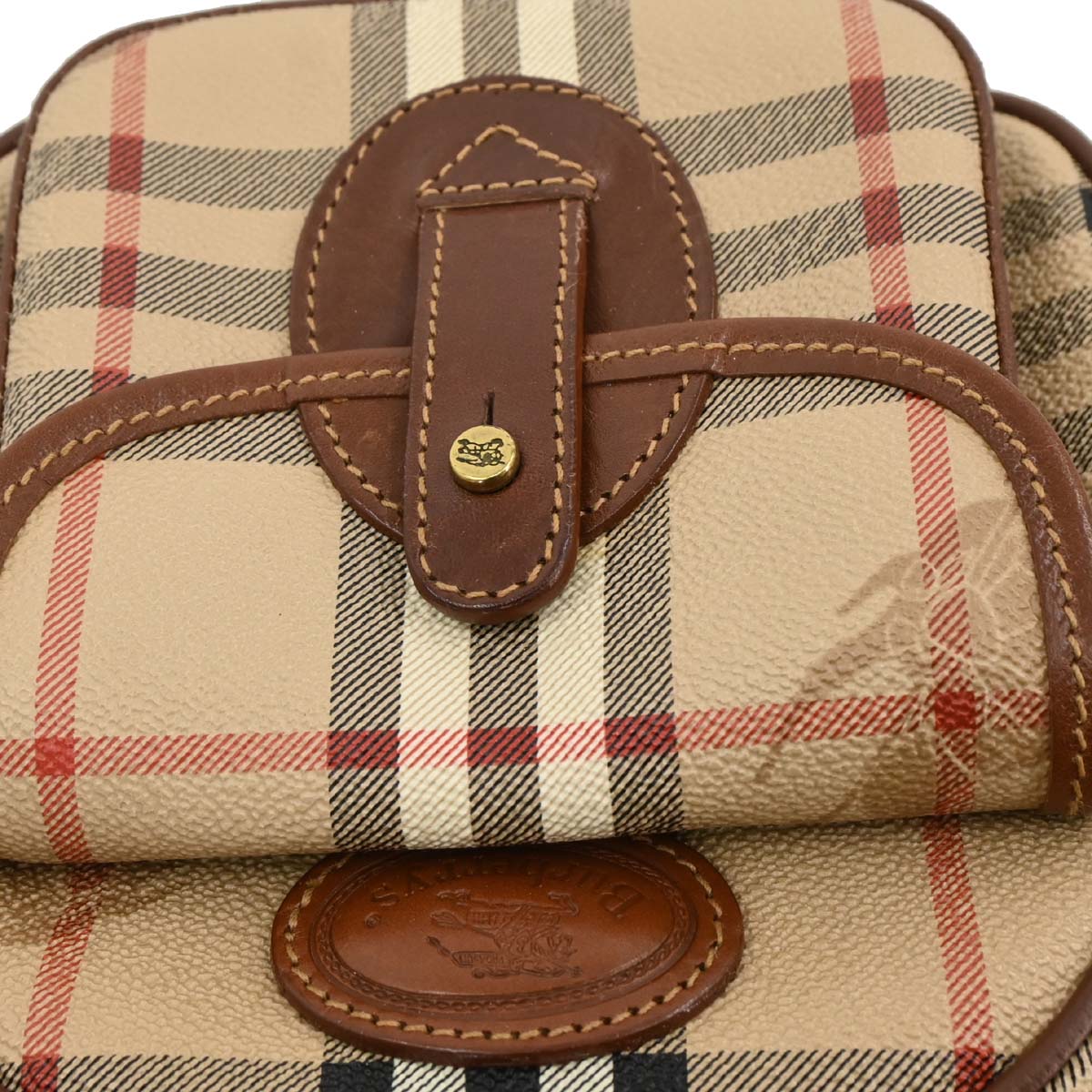 Burberrys Beige House Check Shoulder Bag