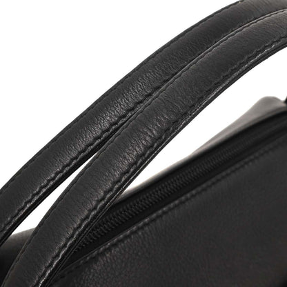Christian Dior Black Leather CD Logo Handbag
