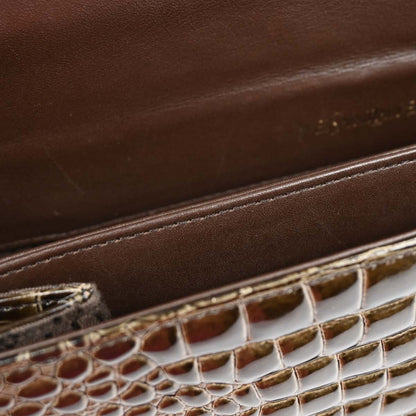 Yves Saint Laurent * Brown Patent Leather Shoulder Bag
