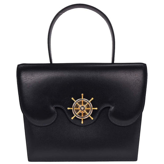 Hermes Blue Ocean Box Calf Frigate Handbag
