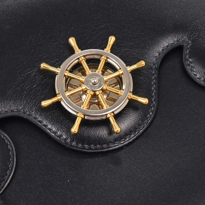 Hermes Blue Ocean Box Calf Frigate Handbag