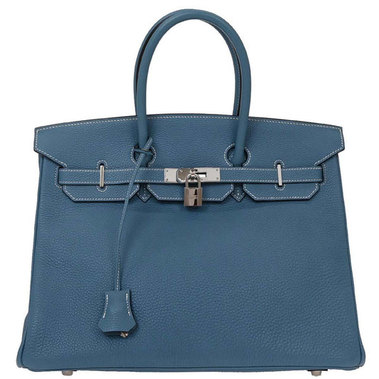 Hermes Blue Jean Togo Birkin 35 Handbag