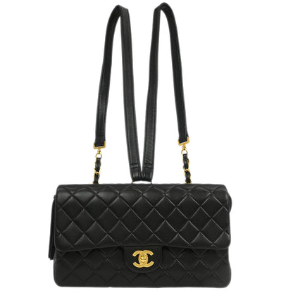 Chanel 1994-1996 Black Lambskin Backpack