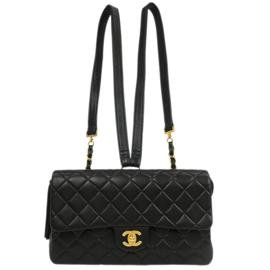 Chanel 1994-1996 Black Lambskin Backpack