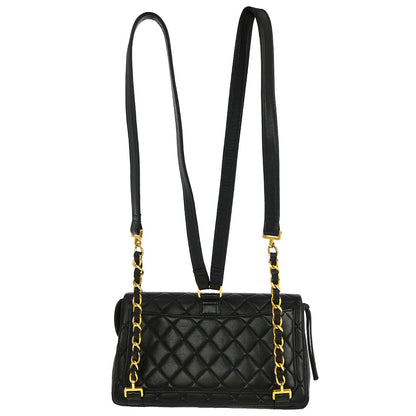 Chanel 1994-1996 Black Lambskin Backpack
