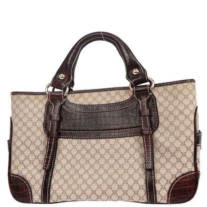 Celine * Beige Canvas Macadam Boogie Tote Handbag