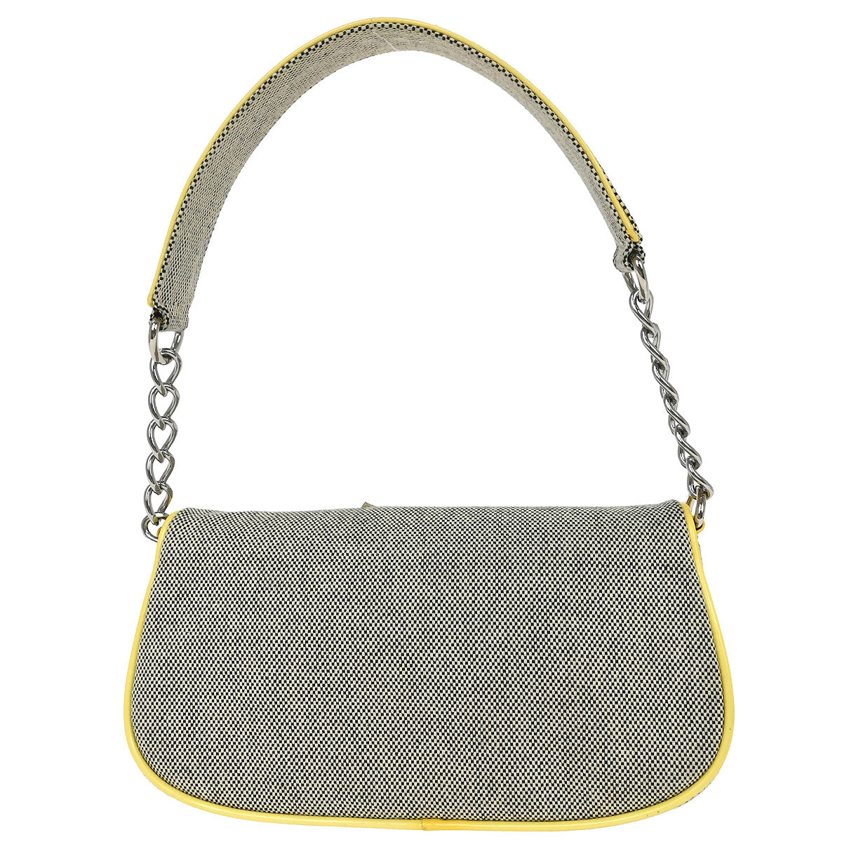 Chanel 2005-2006 Black Canvas Camellia No.5 CC Handbag