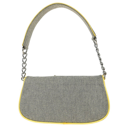 Chanel 2005-2006 Black Canvas Camellia No.5 CC Handbag