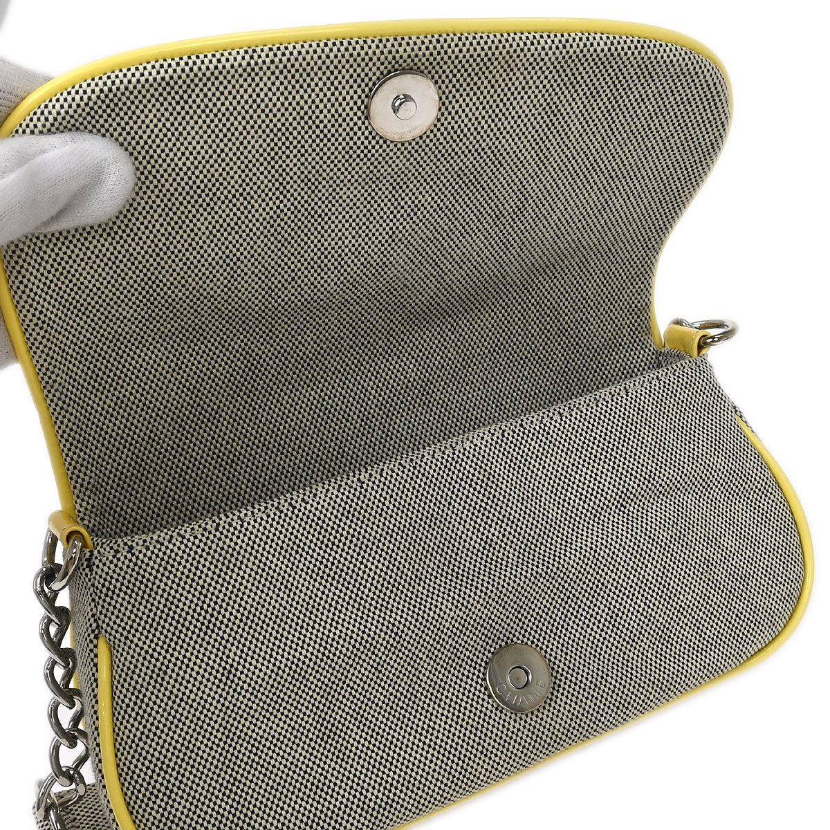 Chanel 2005-2006 Black Canvas Camellia No.5 CC Handbag