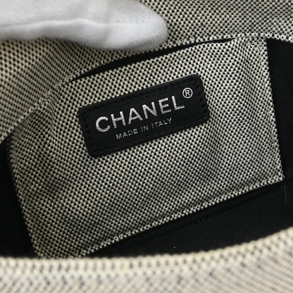 Chanel 2005-2006 Black Canvas Camellia No.5 CC Handbag