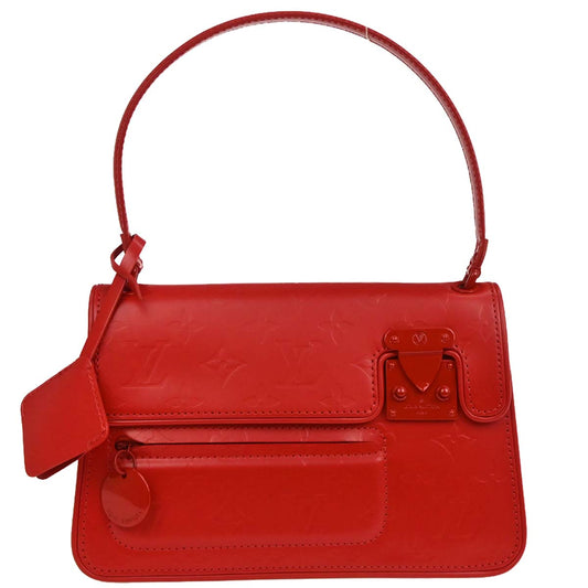 Louis Vuitton Red Monogram Glace Op Art Pouch Handbag M92817