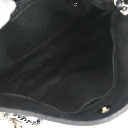 Chanel 2009-2010 Black Calfskin Sharpei Hobo 2way Shoulder Bag