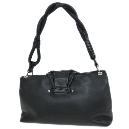 Christian Dior Black Lambskin Demi Lune Handbag