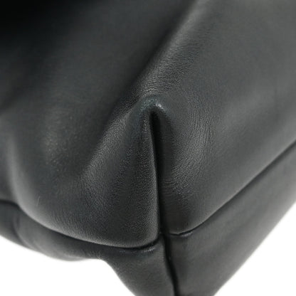 Christian Dior Black Lambskin Demi Lune Handbag