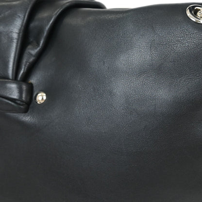 Christian Dior Black Lambskin Demi Lune Handbag