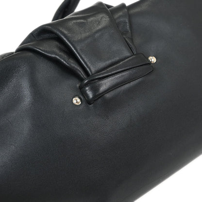 Christian Dior Black Lambskin Demi Lune Handbag
