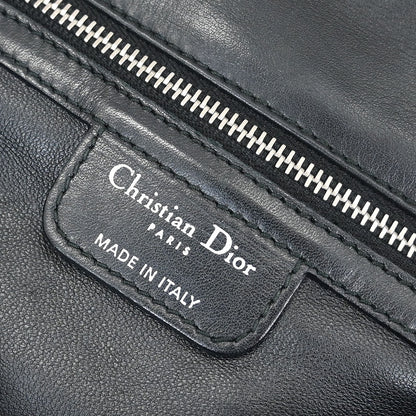 Christian Dior Black Lambskin Demi Lune Handbag