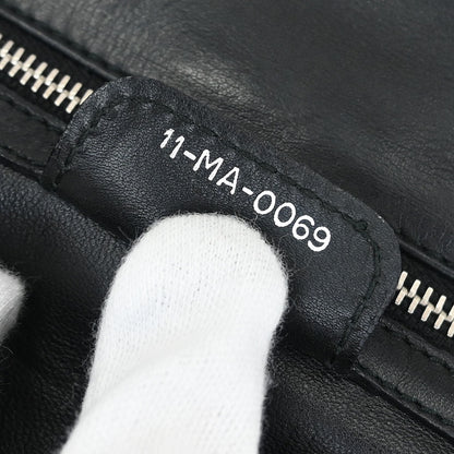 Christian Dior Black Lambskin Demi Lune Handbag