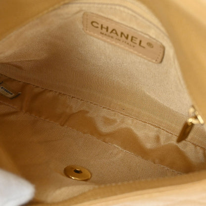 Chanel 2003-2004 Beige Calfskin Handbag
