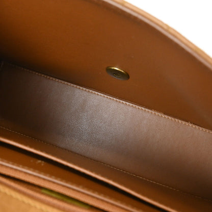 Chanel 1997-1999 Brown Calfskin Medium Single Flap Shoulder Bag