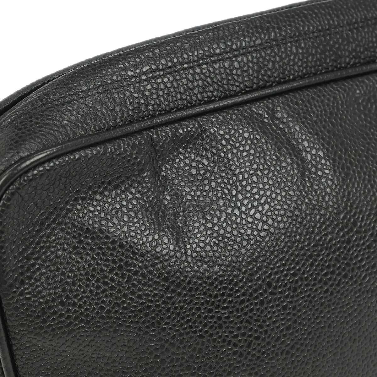 Chanel 1994-1996 Black Caviar Triple CC Camera Bag Small