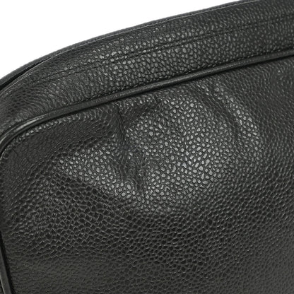 Chanel 1994-1996 Black Caviar Triple CC Camera Bag Small