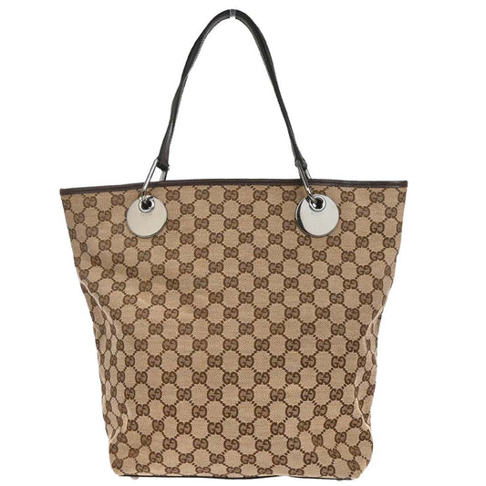 Gucci Brown Beige GG Tote Bag