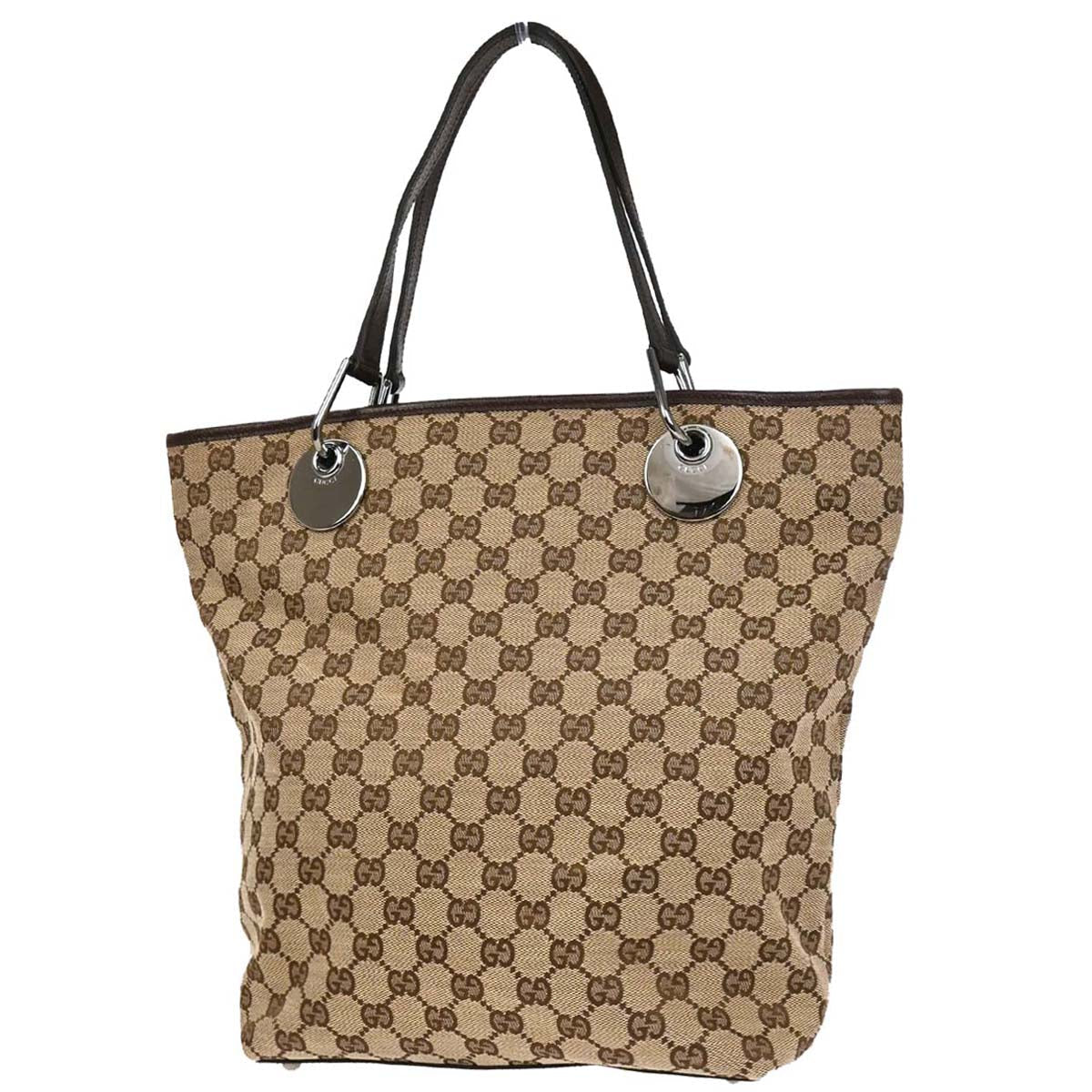 Gucci Brown Beige GG Tote Bag