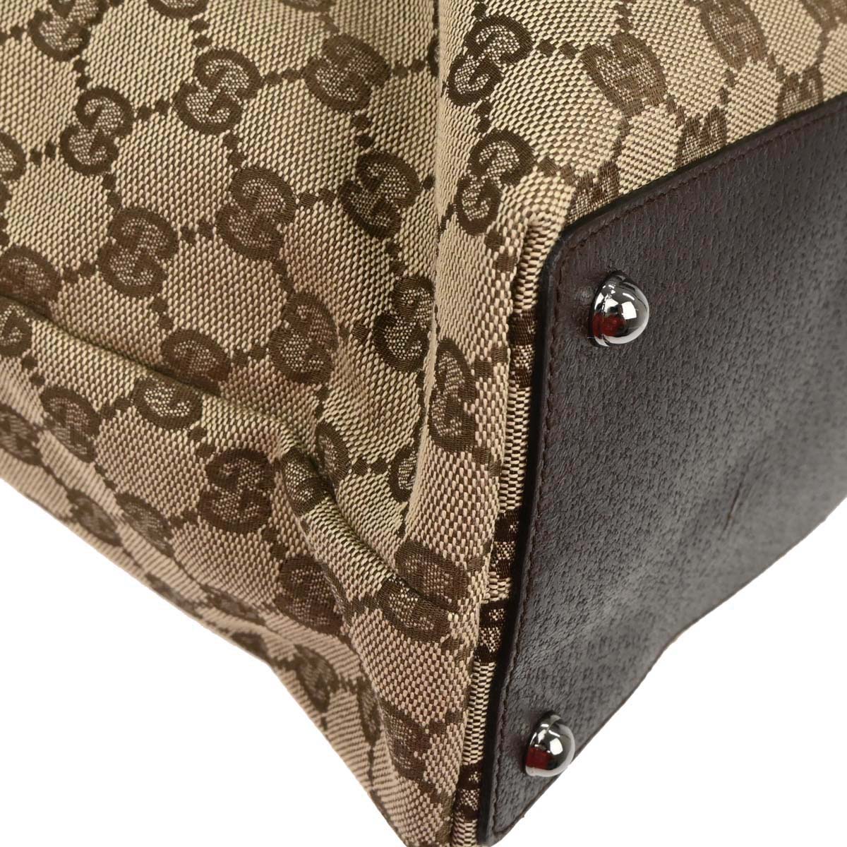 Gucci Brown Beige GG Tote Bag