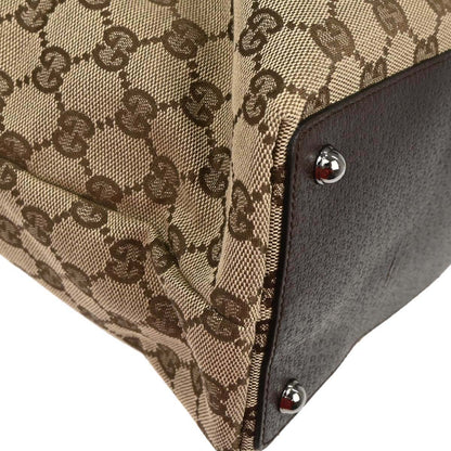 Gucci Brown Beige GG Tote Bag