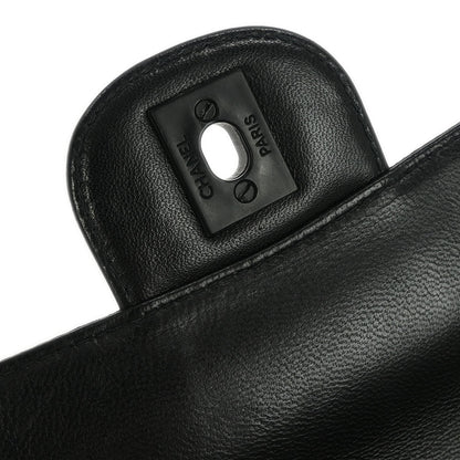 Chanel 2001-2003 Black Jacquard Nylon Travel Line Medium Classic Single Flap