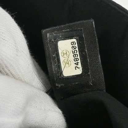 Chanel 2001-2003 Black Jacquard Nylon Travel Line Medium Classic Single Flap