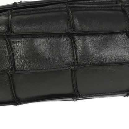 Chanel 1997-1999 Black Calfskin Choco Bar Mademoiselle Lock Handbag