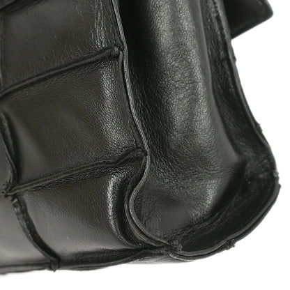 Chanel 1997-1999 Black Calfskin Choco Bar Mademoiselle Lock Handbag