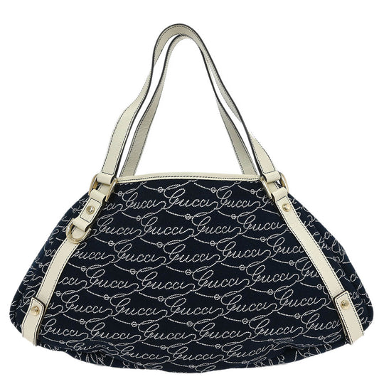 Gucci Navy Abbey Tote Handbag