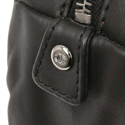 Chanel Black Lambskin Luxury Line Bowling Bag