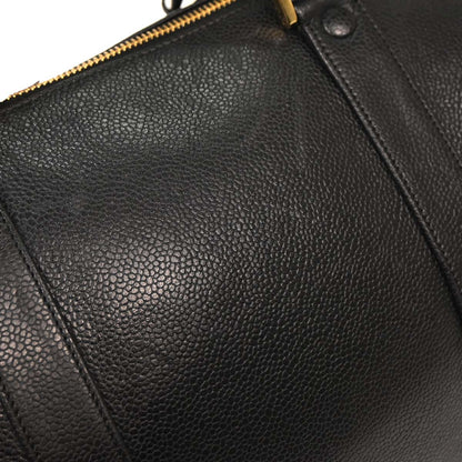 Chanel Black Calfskin 2way Shoulder Duffle Handbag
