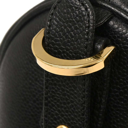 Chanel Black Calfskin 2way Shoulder Duffle Handbag