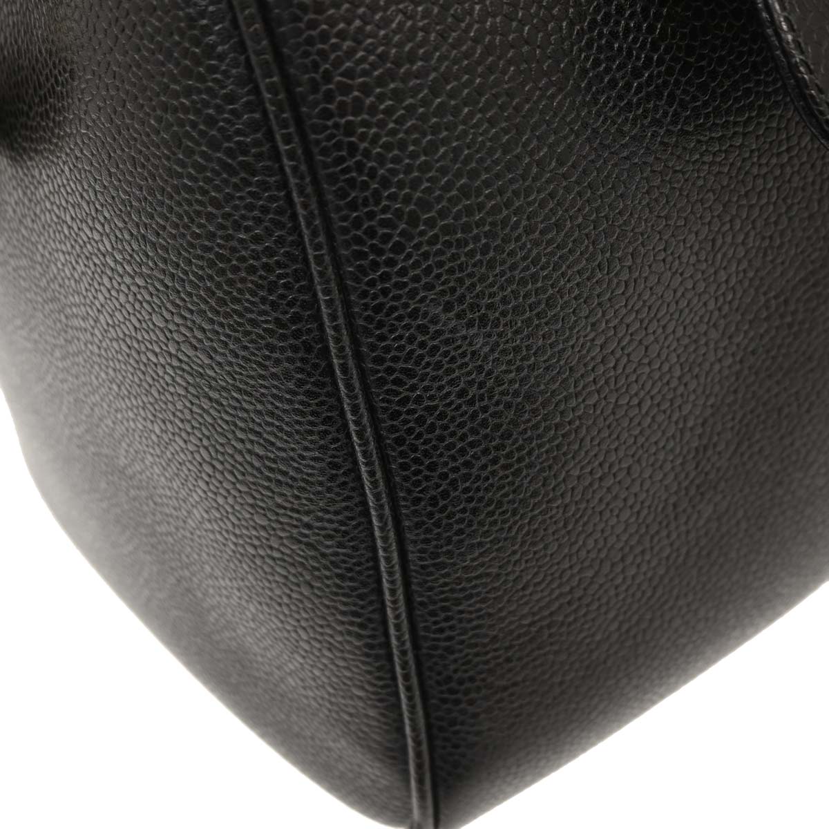 Chanel Black Calfskin 2way Shoulder Duffle Handbag