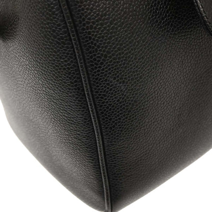 Chanel Black Calfskin 2way Shoulder Duffle Handbag