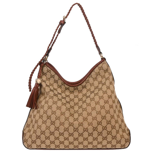 Gucci Beige Canvas GG Marrakech Hobo Shoulder Bag