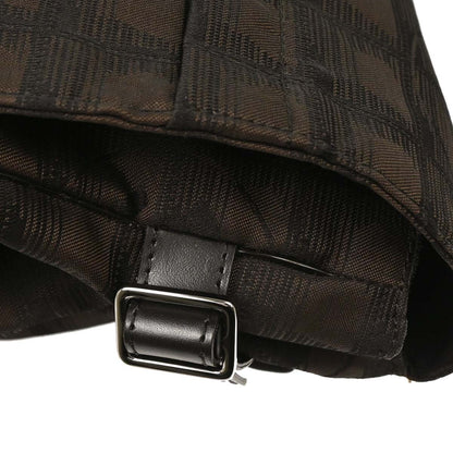 Chanel Brown Jacquard Nylon New Travel Line Shoulder Bag
