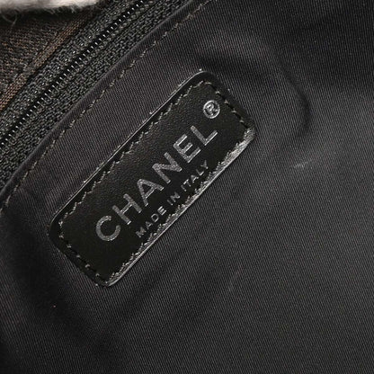 Chanel Brown Jacquard Nylon New Travel Line Shoulder Bag