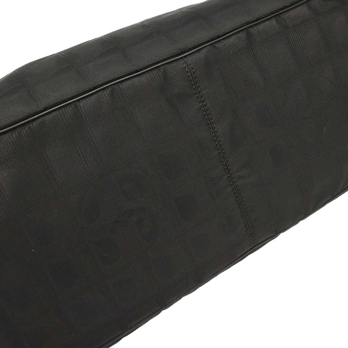 Chanel Black Jacquard Nylon New Travel Line Tote Handbag