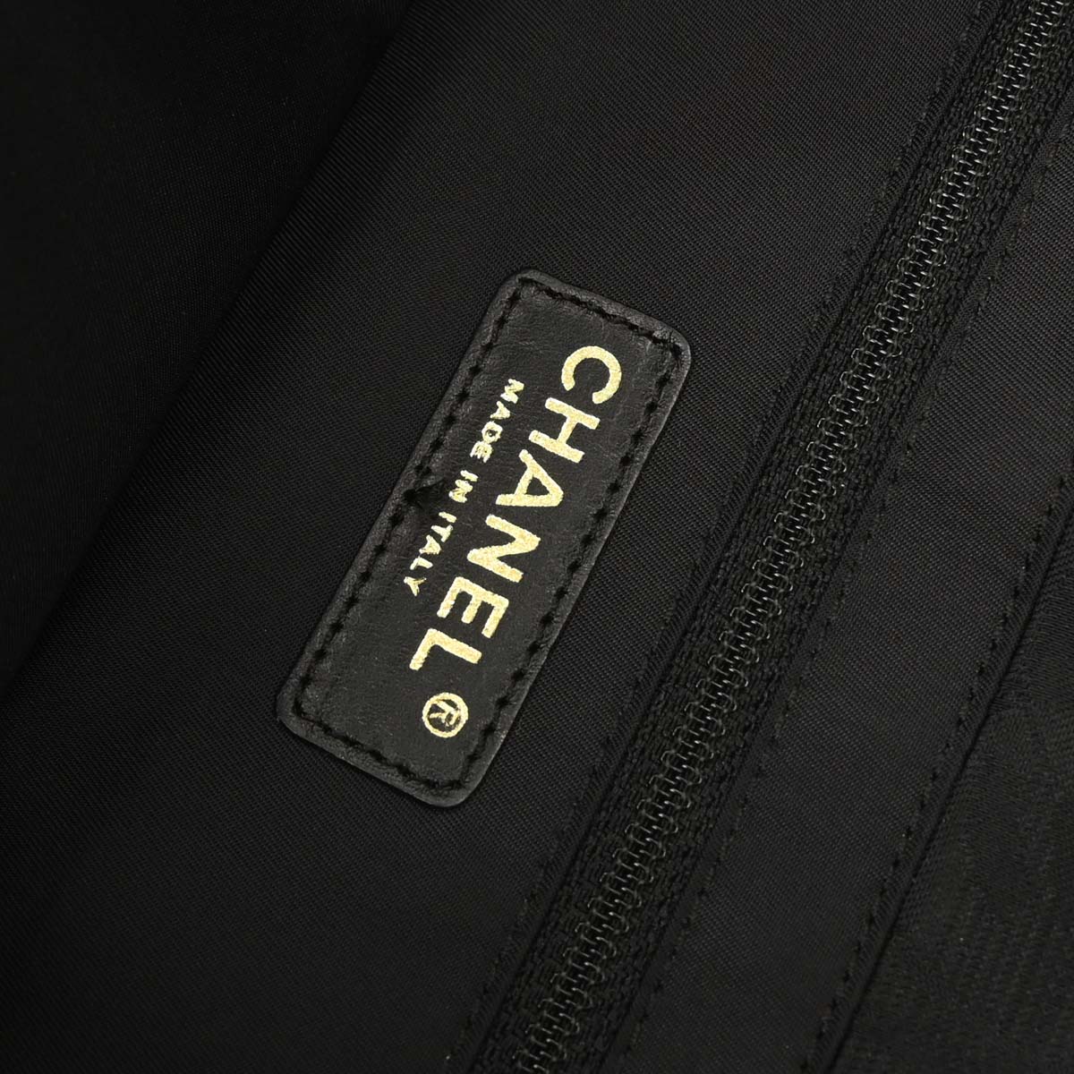Chanel Black Jacquard Nylon New Travel Line Tote Handbag
