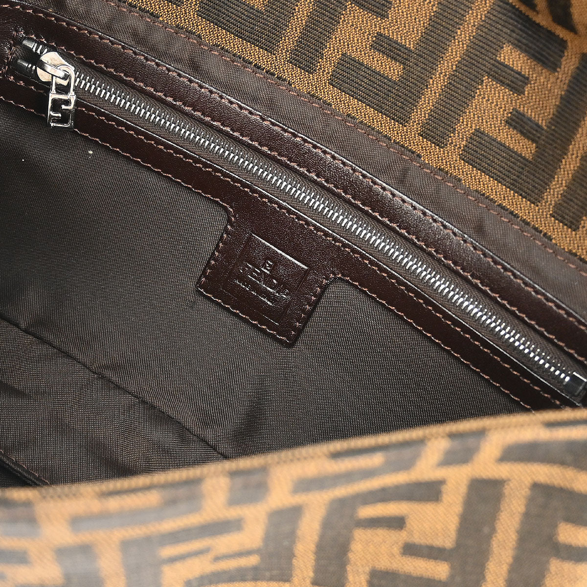 Fendi Brown Zucca Baguette Handbag