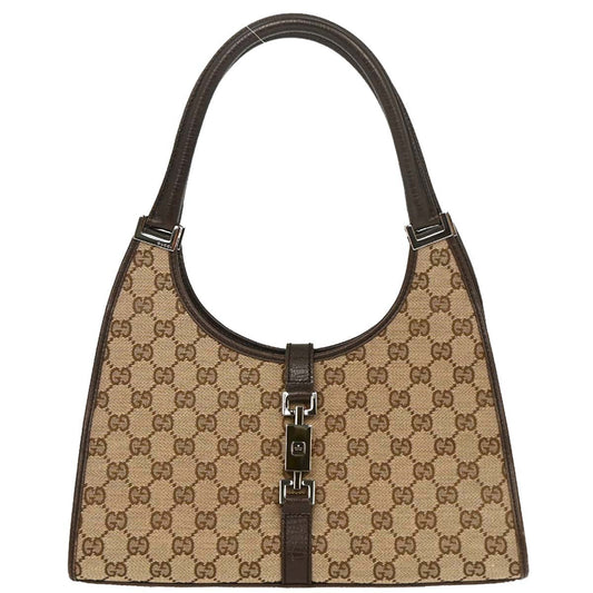 Gucci Brown Beige GG Jackie Handbag
