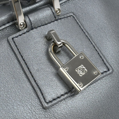 Loewe Silver Lambskin Amazona 28 Handbag